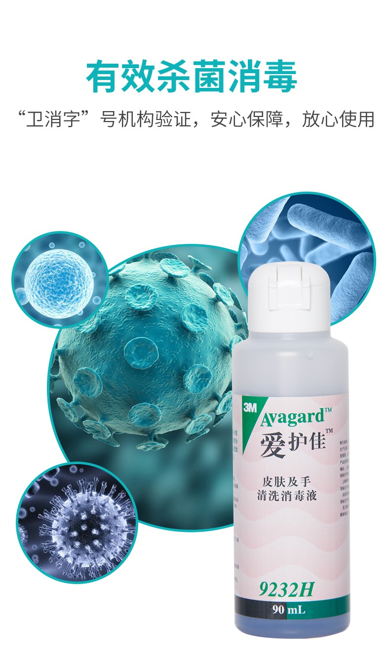 3M爱护佳9232H皮肤及手清洗消毒液图片5